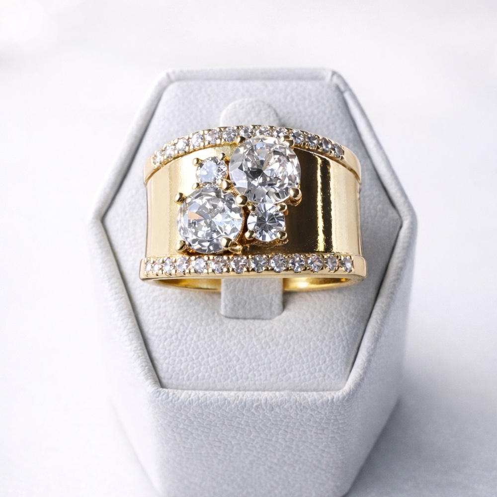 BRIDAL WEDDING ENGAGEMENT RING - Picture 2 of 3